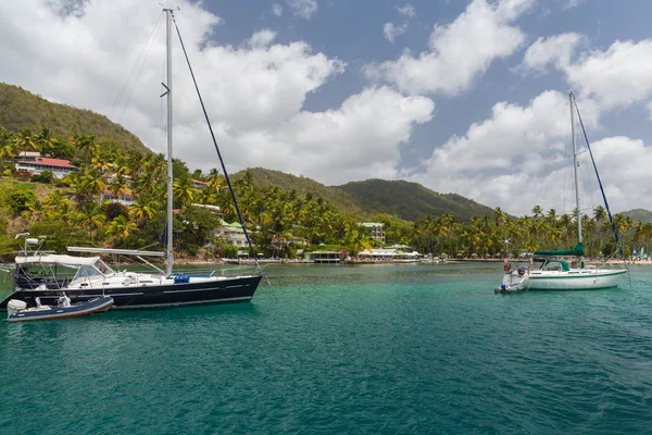 Una bahía tranquila en Santa Lucía — Foto de Stock