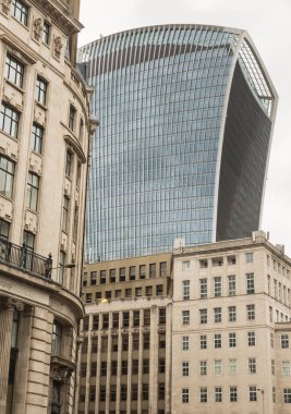 İş ve finans bölgesi Londra İngiltere'de