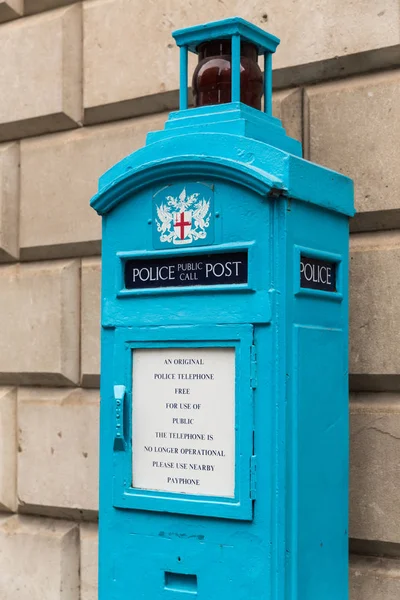 Oude politie openbare oproep Post in de City of London — Stockfoto