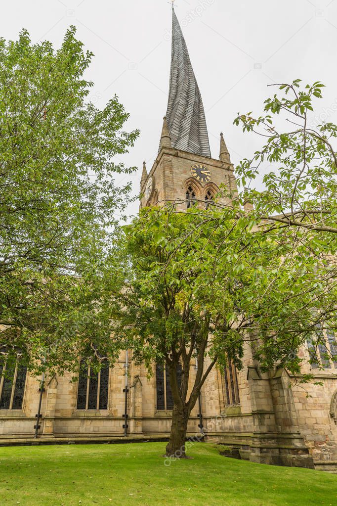 The Crooked Spire in Chesterfield, Derbyshire , England
