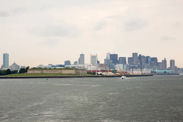 Boston manzarası ve cityscape limanın dan