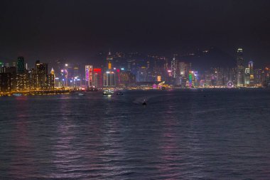 Hong Kong manzarası erken akşam