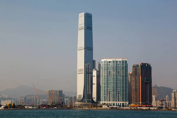 日中は香港国際商取引センター スカイライン — ストック写真