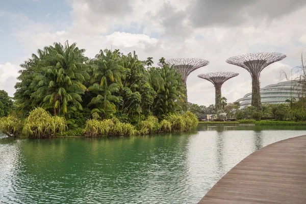 Outside gardens by the bay in Singapore — Stock Photo, Image