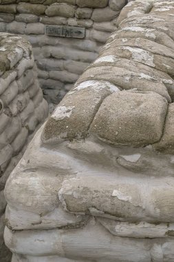 Ypres Belçika yakınındaki 1.Dünya Savaşı siperleri