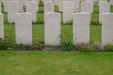 Tyne karyolası 1.Dünya Savaşı mezarlık Ypres yakınındaki