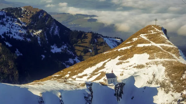 Pilatus Kulm nad Lucern ve Švýcarsku — Stock fotografie