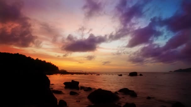 Timelapse océano puesta del sol — Vídeo de stock
