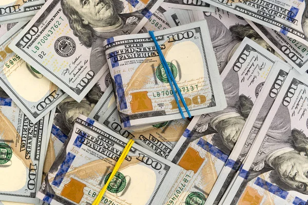 Dolar nakit banknot para yığını — Stok fotoğraf