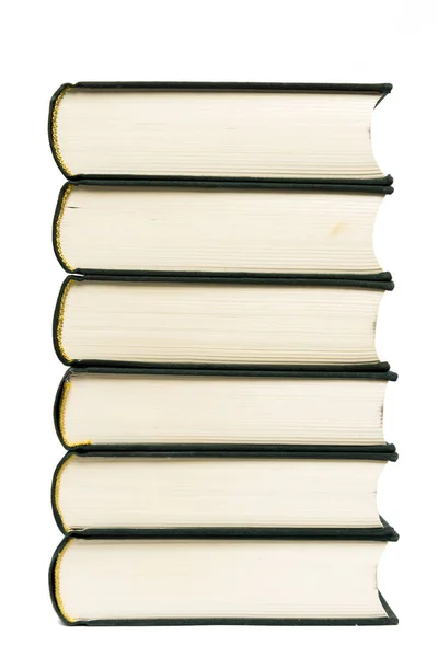 Montón de libros de tapa dura aislados sobre fondo blanco —  Fotos de Stock