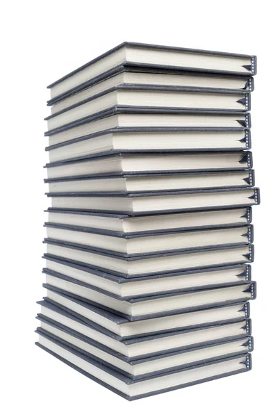 Stapel Hardcover-Bücher isoliert auf weißem Hintergrund — Stockfoto