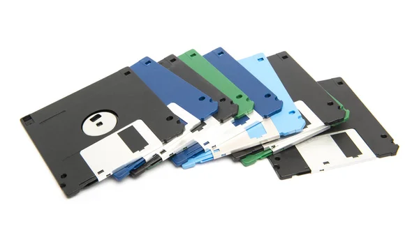 Heap de disquetes coloridos isolados — Fotografia de Stock