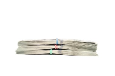 Kopya alanı ile izole dolar destesi