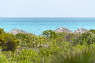 Güneş kulübe okyanus Cayo Santa Maria, Küba