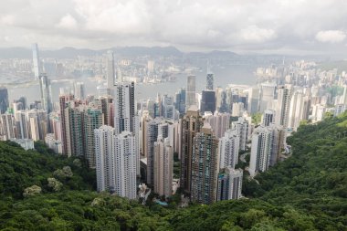 Victoria 's Peak Hong Kong'dan görünümünü