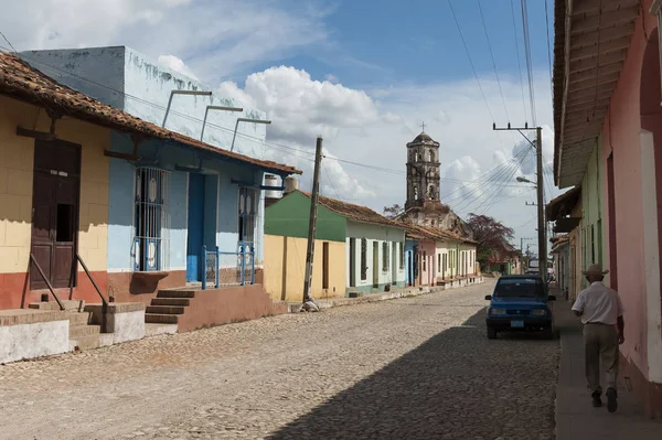 Bir yerleşim bölgesinde, Trinidad, Küba sokak evleri