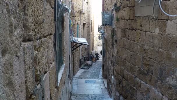 Straße in akko oder acre, israel — Stockvideo