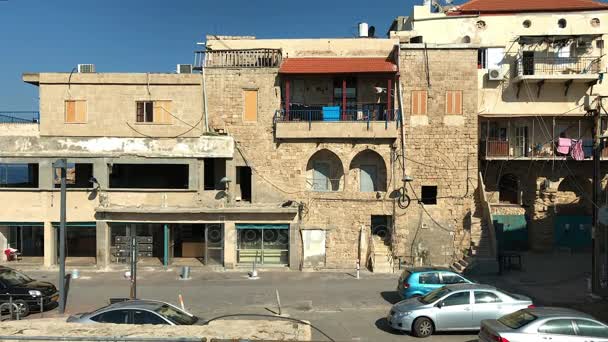 Straat in Akko of Akko, Israël — Stockvideo