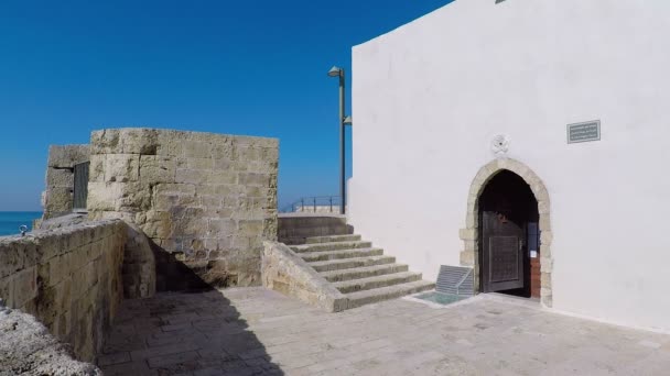 St Andrew is kerk in Akko of Akko, Israël - niemand — Stockvideo