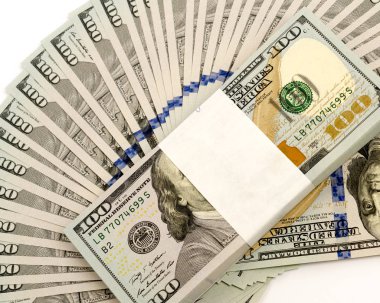 Bize dolar nakit banknot para yığını