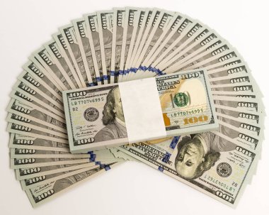 Bize dolar nakit banknot para yığını