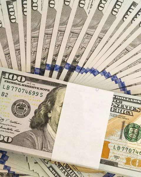 돈 미국 달러 현금 지폐의 스택 — 스톡 사진