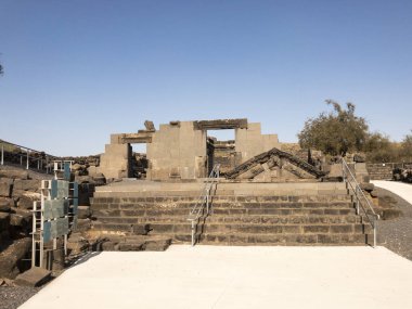 İncil'deki şehir Korazim İsrail'in Arkeolojik Sit