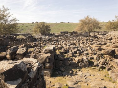 İncil'deki şehir Korazim İsrail'in Arkeolojik Sit