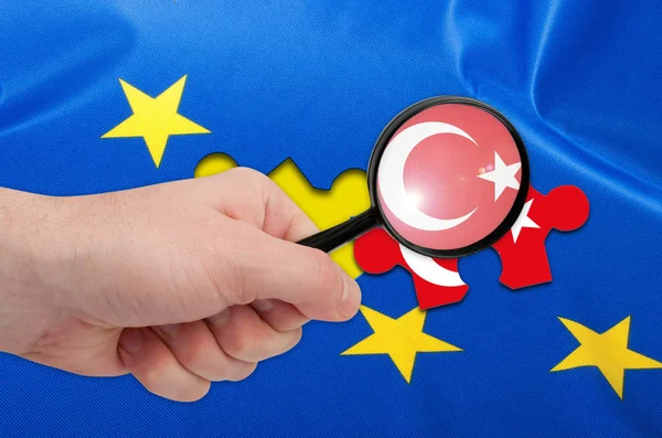 Вступление Турции - флаг Европейского Союза — стоковое фото
