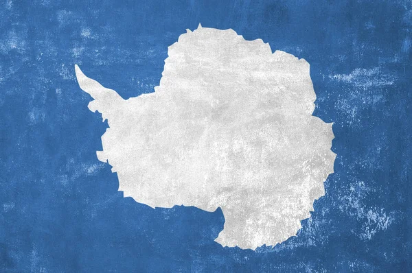 Antártida - Bandera Antártica en el Antiguo Fondo de Textura Grunge — Foto de Stock