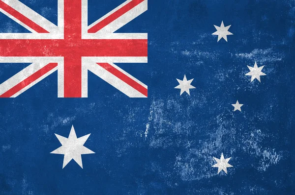 호주-호주 국기 오래 된 그런 지 질감 배경 — 스톡 사진