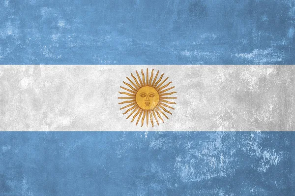 Argentina Bandera argentina sobre fondo de textura grunge antigua — Foto de Stock