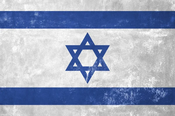 Israël - Israëlische vlag op oude Grunge textuur achtergrond — Stockfoto