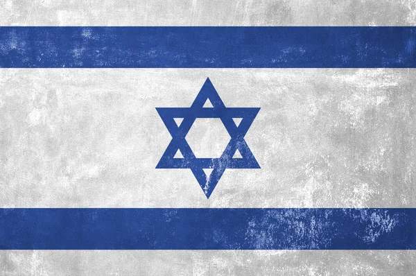 Israel Bandera de Israel en el fondo de la textura Grunge Vieja — Foto de Stock