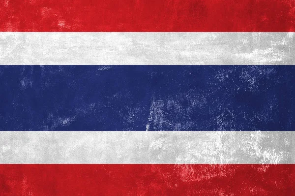 Thailand - thailändska flaggan på gammal Grunge konsistens bakgrund — Stockfoto