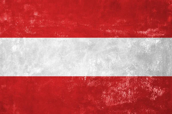 Австрия - Австрийский флаг на фоне старой гранж-текстуры — стоковое фото