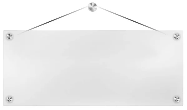 Plexi Signboard em fundo branco —  Vetores de Stock