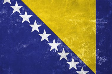 Bosna Hersek - eski Grunge doku geri Bosna bayrağı