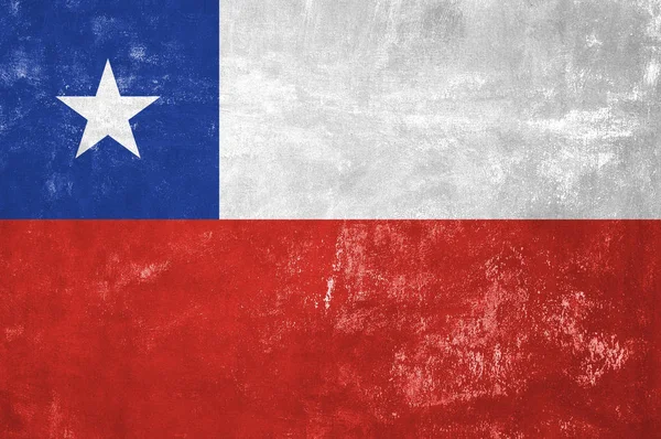 Chile - Bandeira do Chile sobre fundo de textura Grunge antigo — Fotografia de Stock