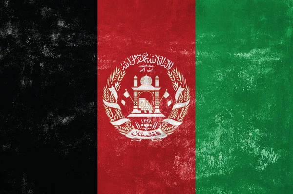 Afghanistan - Afghaanse vlag op oude Grunge textuur achtergrond — Stockfoto