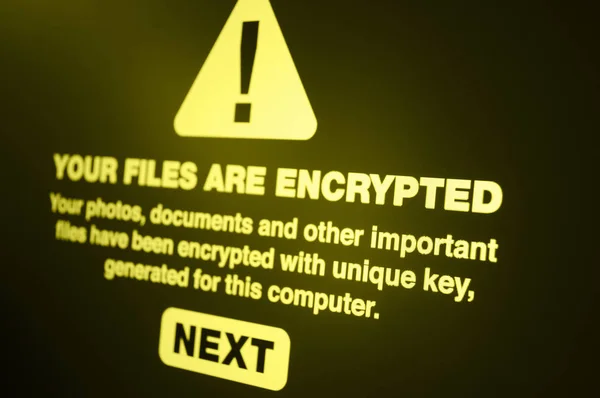 Ransomware - piractwo komputerowe — Zdjęcie stockowe