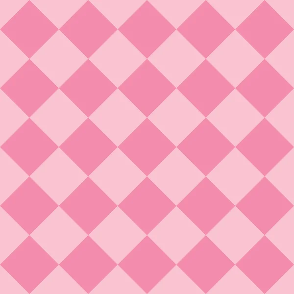 Patrón sin costura de diamante de tela rosa pastel — Vector de stock
