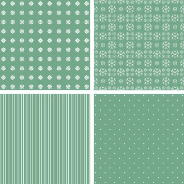 Yeşil desen koleksiyonu.