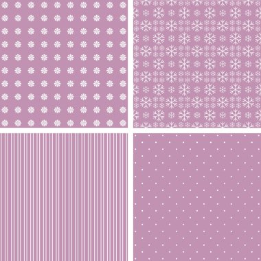 Koleksiyon pembe desenleri. illüstrasyon.
