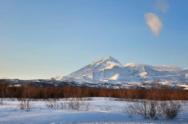 Вулкан Камчатского полуострова — стоковое фото