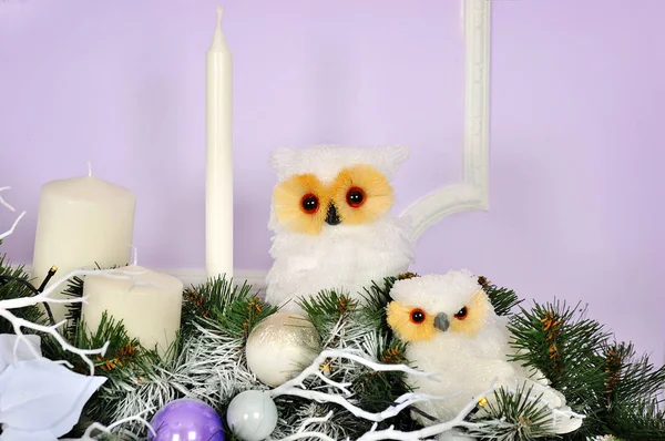 Christmas balls on abstract background — Stock Photo, Image