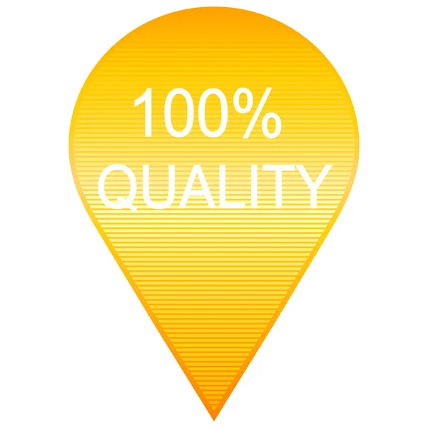Μοντέρνο κίτρινο σημάδι 100 ποιότητας — Διανυσματικό Αρχείο