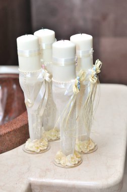 Mumlar vaftiz vaftiz Ortodoks sırasında.