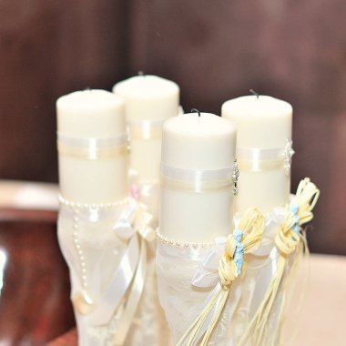 Mumlar vaftiz vaftiz Ortodoks sırasında.