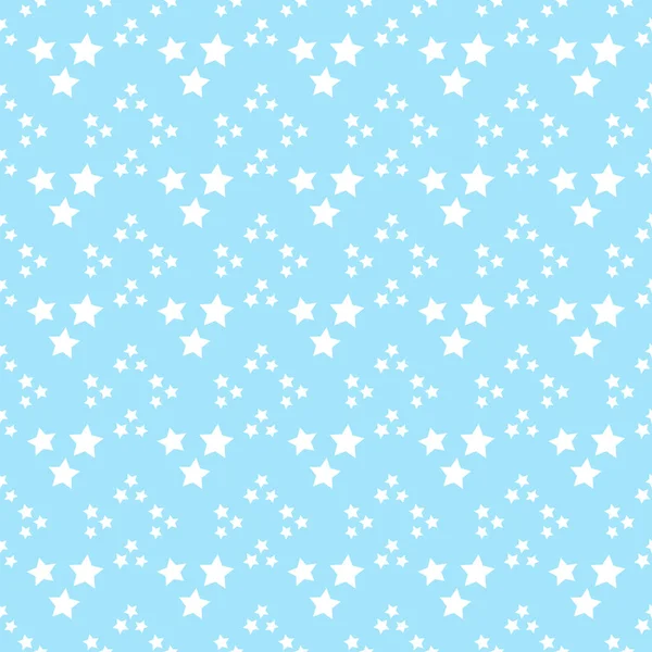 Seamless pattern with stars on blue background. — Stock Vector